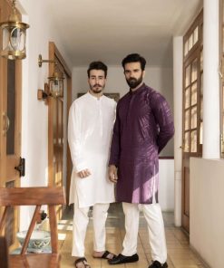 1Pc Men’s Wear Schiffili Cotton Kurta Imist15-Plum 5 Ist 15 Plumb Imanistudio.com E1663864233181