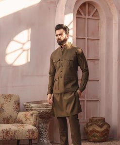 2Pcs Men’s Wear Shalwar Kameez Emir Imist07A-D Olive 6 Istor 7 Dolivea Imanistudio.com