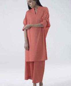 Sana Safinaz Basic Cotton Coral Twin Set IMSSMHY-516C