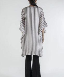 Sana Safinaz Beige Satin Basic Poncho Imsstp-509B 6 Ss22Stp509A Imanistudio.com E1663090758949
