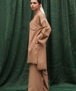 Zara Shahjahan Basic 2Pcs Kurta Suit Zszkt-1202- Warm Tan 7 Zkt 1202C Imanistudio.com