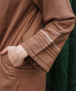 Zara Shahjahan Basic 2Pcs Kurta Suit Zszkt-1205-Light Brown 11 Zkt 1205E Imanistudio.com