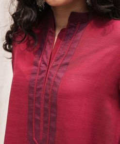 Zara Shahjahan Basic 2Pcs Kurta Suit Zszkt-1207-Ruby Red 10 Zkt 1207B Imanistudio.com