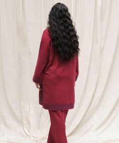 Zara Shahjahan Basic 2Pcs Kurta Suit Zszkt-1207-Ruby Red 12 Zkt 1207E Imanistudio.com