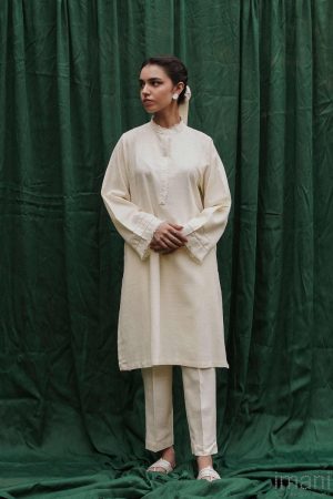 Zara Shahjahan Basic 2Pcs Kurta Suit ZSZKT-1208-Cream