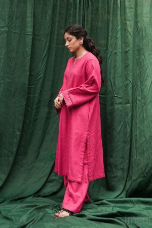 Zara Shahjahan Basic 2Pcs Kurta Suit Zszkt-1209-Hot Pink