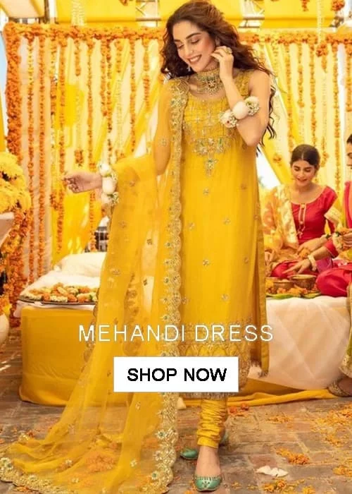 Pakistani Mehandi Dress Imanistudio.com