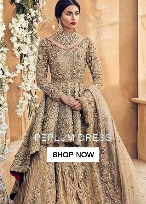 Pakistani Peplum Dress Imanistudio.com