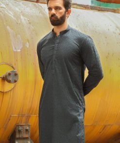 1Pcs Men’s Embroidered Cotton Kurta Imist45-Navy 8 3J1A8378 Imanistudio.com E1668878641766