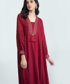 Maria.b Basics Maroon Shirt Mbw22-102Mr 5 Mb W22 102 Maroonb Imanistudio.com E1668707064639