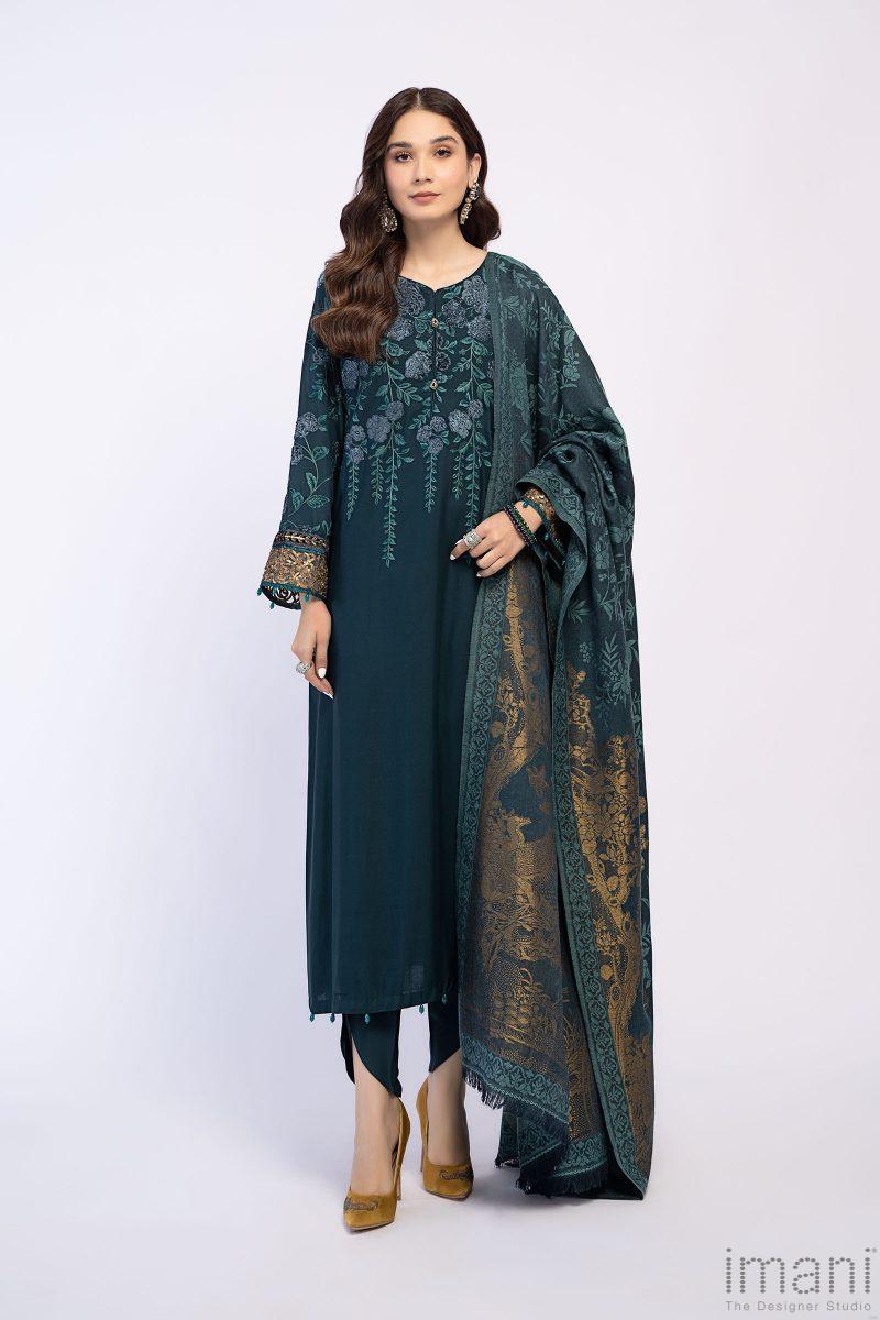 Mariab Casual Wear Linen Outfit Teal Mbdls-1005Tl