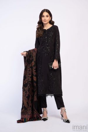 MariaB Casual Wear Linen Outfit Black MBDLS-1012BK