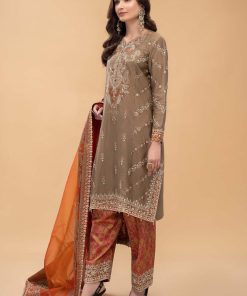Maria.B Casual Wear Rust Coffee Outfit MBCSS-603RC