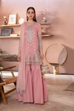 Maria.B Casual Wear Baby Pink Outfit MBDW-EF2324BP