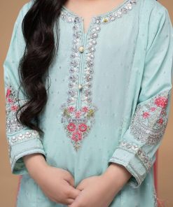 Maria.b Kid’s Wear Aqua Blue Gharara Suit Mbmkd-W2311Ab 11 Mkd Ef23 11 Blued Imanistudio.com E1678299132707