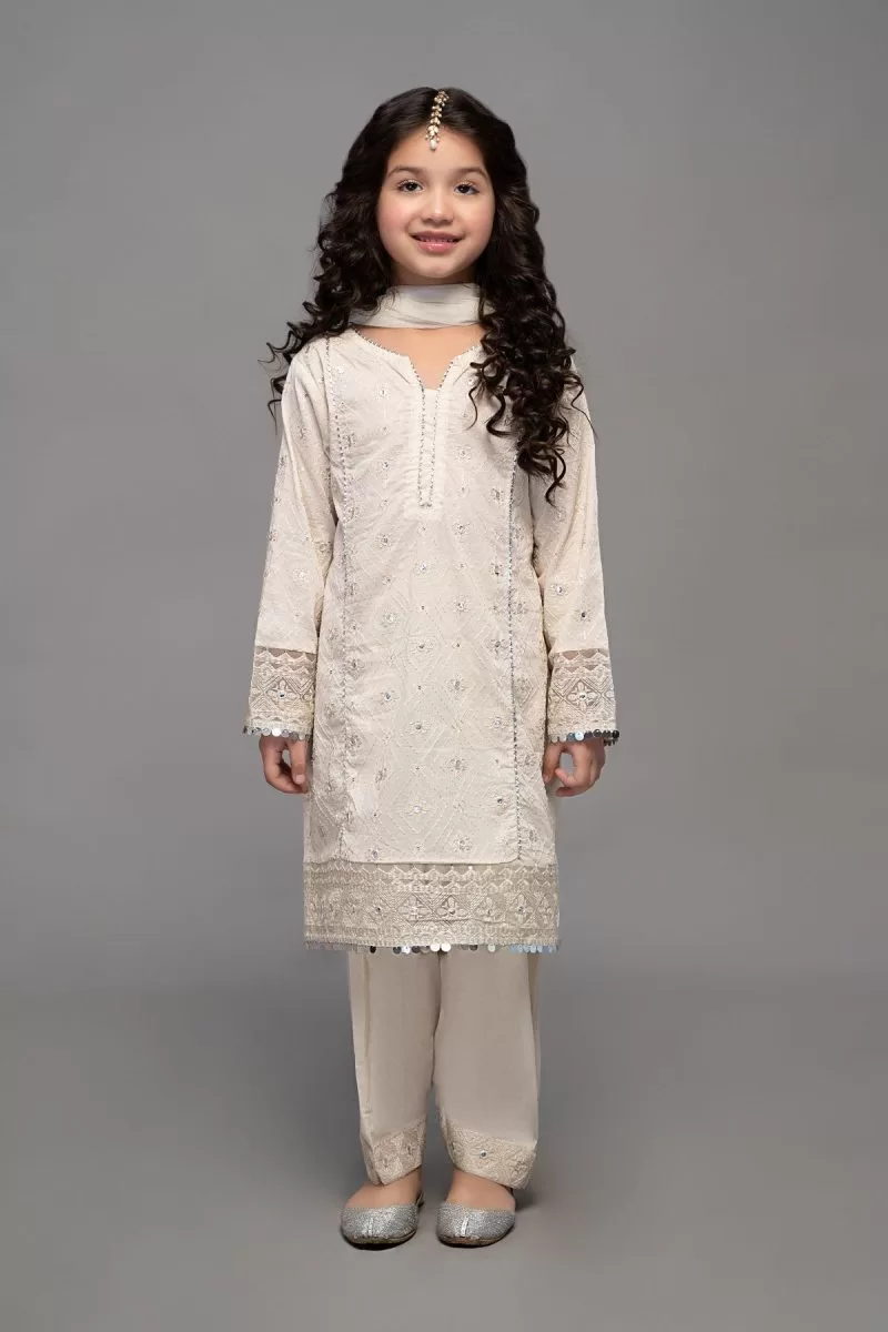 Maria.b Kid’s Wear Off-White Shalwar Suit Mbmkd-W2323Ow