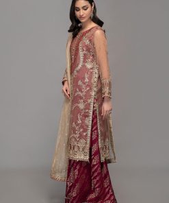 Maria.b Evening Wear Maroon/Beige Outfit Mbsf-Ef2310Mb 12 Sf Ef23 10 Marooni Imanistudio.com E1678810073653