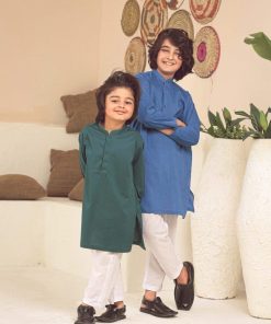 Boys 2Pc Kurta Trousers Suit Imist-103Blue 7 3J1A4178 Imanistudio.com Scaled E1680708713114