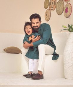 1Pc Men’s Wear Self-Jacquard Kurta Imist-79Teal Green 7 3J1A4198 Imanistudio.com E1680370388824