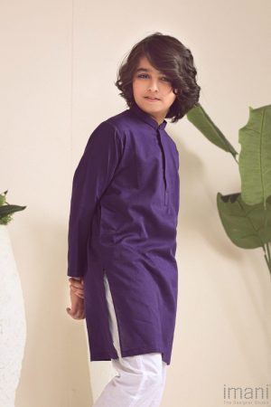 Boys 2pc Kurta Trousers Suit IMIST-101Purple