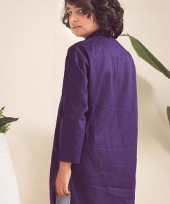 Boys 2Pc Kurta Trousers Suit Imist-101Purple 8 3J1A4236 Imanistudio.com Scaled E1680704045298