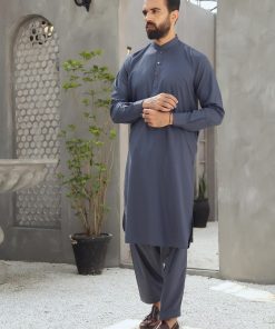 2Pcs Glory Premium Wash&Wear Shalwar Kameez IMIST-122Metalicblue