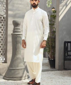 2Pcs Glory Premium Wash&Wear Shalwar Kameez IMIST-121Cream