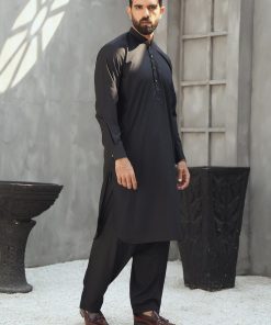 2Pcs Glory Premium Wash&Wear Shalwar Kameez IMIST-111Black