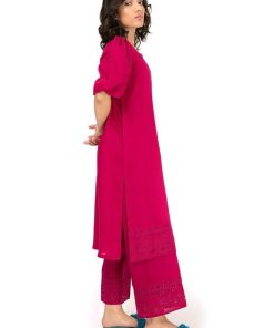 2Pcs Casual Wear Co-Ord Set Fuchsia Pink Mb-Ef23195Fp 5 Mb Ef23 195 Magentab Imanistudio.com