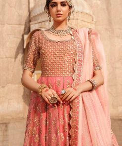 MariaB Couture Wedding Wear Carrot Pink MBMC-701CP