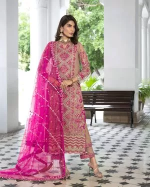 Mehdi Luxury Pret Pink Outfit Mdfl-0223Hazel