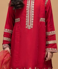 Maria.b Kid’s Wear Sharara Suit Mbks-Ef2308Hotpink 12 Mks Ef23 08 Pinkd Imanistudio.com