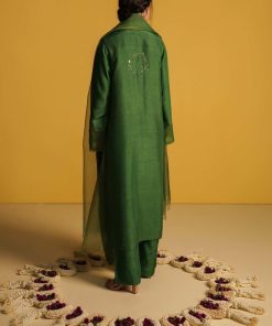 Zara Shahjahan Raw Silk Suit Zszc-1899Green 9 Zc 1899D Imanistudio.com