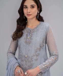 Maria.b Mbroidered Evening Wear Ice Blue Outfit Mbds-2603Ib 11 D 3B Imanistudio.com