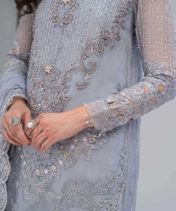 Maria.b Mbroidered Evening Wear Ice Blue Outfit Mbds-2603Ib 10 D 3E Imanistudio.com