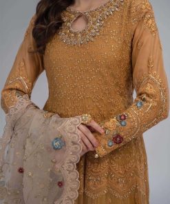 Maria.b Mbroidered Evening Wear Mustard Mbds-2606Md 11 D 6E Imanistudio.com
