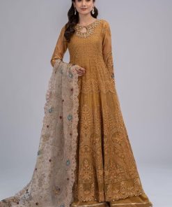 Maria.B Mbroidered Evening Wear Mustard MBDS-2606MD
