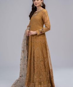 Maria.b Mbroidered Evening Wear Mustard Mbds-2606Md 9 D 6S Imanistudio.com
