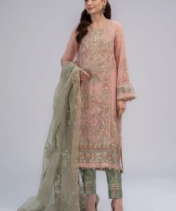 Maria.B Mbroidered Evening Pink/Green MBDS-2607PG