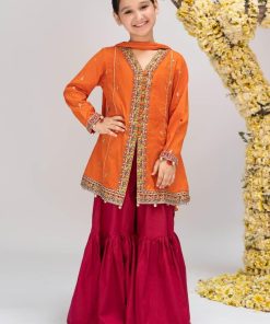 Maria.B Kid’s Wear Orange/Pink Suit MBKD-EF2423OP