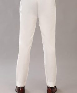 1 Pair Of Men’s Pure White Cotton Trousers Imist-800B-White 5 2R2A9806 Imanistudio.com