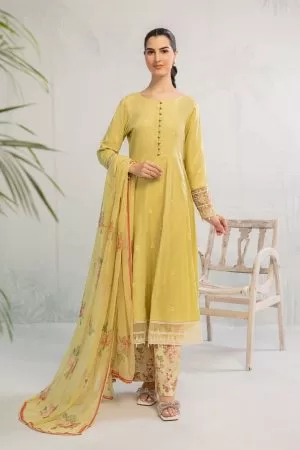 Maria.B Casual Wear Lime Yellow Outfit MBDW-EA2317LY