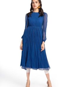 Maria.b Basics Chiffon Royal Blue Dress MBEA23-55RB