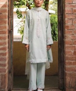 Zara Shahjahan Casual Aqua Blue Suit ZSSL-2624AB