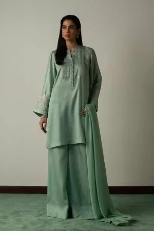 Zara Shahjahan Raw Aqua Green Suit ZSSL-1915AB