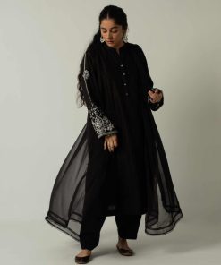 Zara Shahjahan Casual Black Suit Zsblk-2618Bb 10 Zara Shahjahan 2Pcs Kurta/Dupatta Zsblk-2318Kb