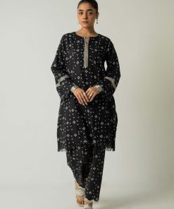 Zara Shahjahan 2Pcs Basic Kurta/ Shalwar ZSBLK-2321P-Black