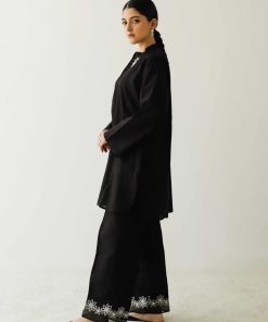 Zara Shahjahan 2Pcs Basic Kurta/ Trousers Zsblk-2329W-Black 8 B029C Imanistudio.com