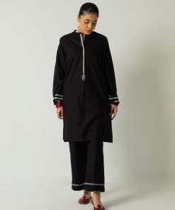 Zara Shahjahan 2Pcs Basic Kurta/ Trousers Zsblk-2331-Blackw 14 B031B Imanistudio.com