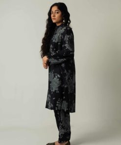 Zara Shahjahan 2Pcs Basic Kurta/Shalwar Zsblk-2336-Blackp 12 B036C Imanistudio.com